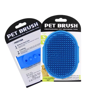 Cepillo Premium para el Cuidado de Perros, Ecológico, de Silicona y Algodón, Cepillo de Baño para Mascotas, Peine de Goma para Masaje Relajante, Ajustable, de Cristal para Baño - Product Image 2