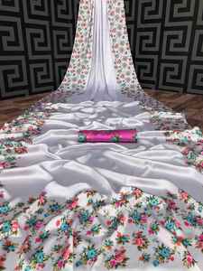 เสื้อเบลาส์ผ้าซาตินพิมพ์ลายดิจิทัลงานผ้าซาตินสีพื้น - Product Image 2