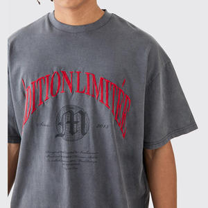 Washed Out Oversized Tee Acid Wash Grunge Cotton <b>T</b> Shirt for Men and Women with Drop Shoulder and Vintage <b>T</b> Shirt - Product Image 2