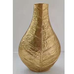 Premium Quality Brass Flower <b>Vase</b> Shiny <b>Gold</b> Finished for Home Living Room Tabletop Decorative Metal Flower <b>Vase</b> - Product Image 3