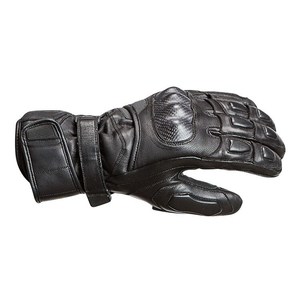 Gants de course à cinq doigts personnalisés longs hiver gants de moto de sport en cuir chauffants protection des jointures en carbone imperméable - Product Image 1
