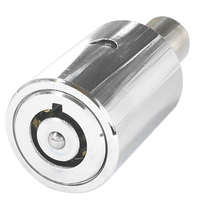 Cylindres de serrure tubulaire à poussoir pour véhicule en alliage de zinc, haute sécurité, entraxe 60 mm, finition chromée, 1 clé, installation facile, pour véhicules renforcés