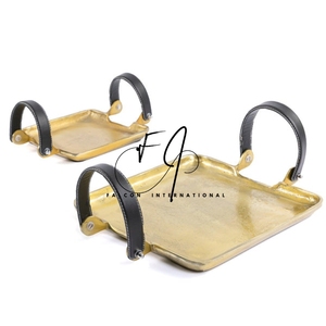 Plateau de service à dessert décoratif fait à la main avec poignée unique Ustensiles de cuisine sûrs pour restaurant hôtels Plats de table et assiettes - Product Image 5