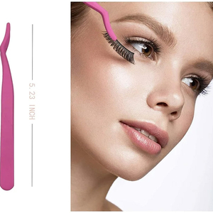 แหนบต่อขนตาสแตนเลสแบบใหม่อุปกรณ์ติดขนตาที่ปลายแหลม - Product Image 6