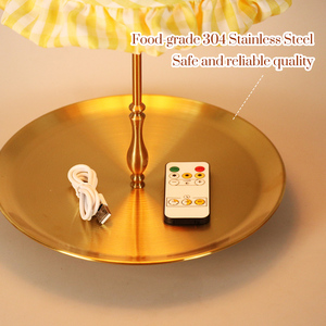 Không dây thực phẩm cấp 304 thép không gỉ hiện đại dẫn Khay bảng đèn điều khiển cảm ứng 5000mAh Pin E14 cơ sở cho khách sạn nhà hàng - Product Image 4