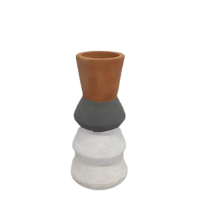 Florero de Metal negro antiguo Chapado en maceta forma redonda para decoración de sala de estar personalización hecha a mano a granel - Product Image 2