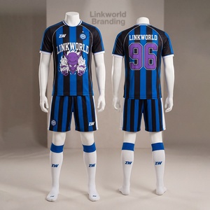 Camiseta de Fútbol Personalizada de Manga Corta para Verano, para Aficionados y Jugadores, Nueva, Roja y Blanca, Conjunto de Fútbol de Club, 100% Poliéster Transpirable, Uniforme de Equipo - Product Image 1