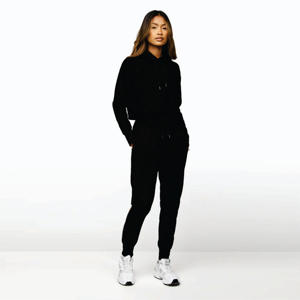 Sweat à capuche court pour femme avec doublure en polaire polyester 45% coton 55% sur mesure en gros - Product Image 3