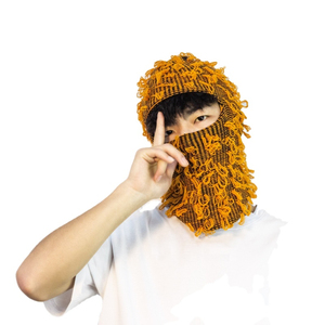 Merino หมวกไหมพรมเต็มใบหน้าสำหรับเล่นสกีขนแกะลายถักหนึ่งรูสำหรับนักออกแบบหมวกมอเตอร์ไซด์ของฤดูหนาวออกแบบโลโก้ได้ตามต้องการ - Product Image 2