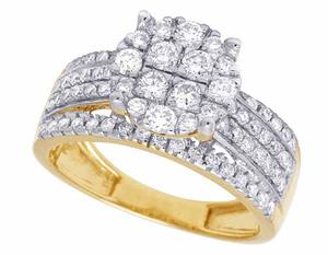 Anillo de compromiso de diamante de moissanita helado de plata S925 chapado en oro S925 de alta calidad para mujer - Product Image 4