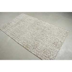 พรมตุรกีขนาด 3.9x6.6 ฟุต, พรมวินเทจ, พรมลายอิคัตสีขาว - Product Image 2