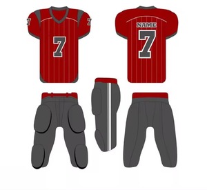 Custom Made High Quality Polyester American Football Uniform Fully Sublimated Breathable Printed Shirt & <b>Shorts</b> Set for Adults - Product Image 5