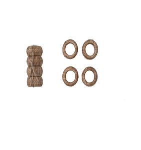 Ronds de serviette en rotin très exigeants fabriqués à la main décoration de table à manger meilleurs ronds de serviette d'ustensiles de cuisine à bas prix réduit - Product Image 1