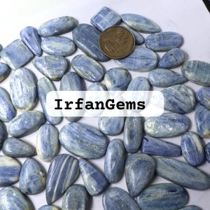 Cabujón de cianita azul, piedras preciosas naturales sueltas pulidas lisas para cristal curativo Chakra, decoración del hogar, fabricación de joyas, piedra de cianita - Product Image 3