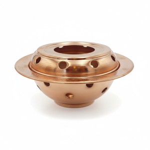Calentador de Tetera de Metal Cromado con Tapa - Product Image 1