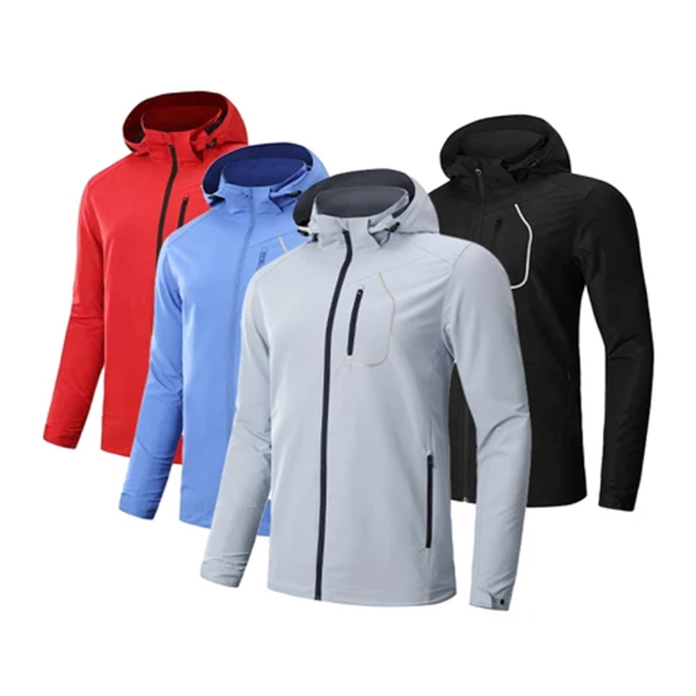 Lightweight Street Formal Style All Season Men Windbreaker Jacket Quick Dry Water resistant Hooded Jacket