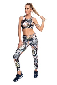 Nuevas llegadas Fitness impreso ropa deportiva entrenamiento cintura alta Activewear gimnasio Yoga conjunto para mujeres Legging y conjuntos de sujetador - Product Image 5