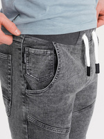 Jeans de Mezclilla Tejida de Cintura Baja para Hombre, Corte Regular, Estilo Casual, Lavado, Colorido, para las 4 Estaciones