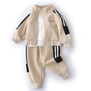 Baby Clothing Hoodies & Sweatshirts top quality Outdoor Zipper Sport Sets Kids Street wear 100% cotton <b>Toddler</b> Jogger Tracksuits - Product Image 1