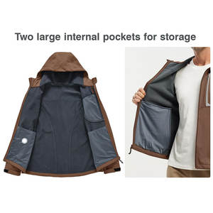 Veste Softshell d'hiver pour homme OEM pour les sports de plein air, la randonnée et la course à pied, veste Softshell de travail d'hiver pour homme conçue - Product Image 5