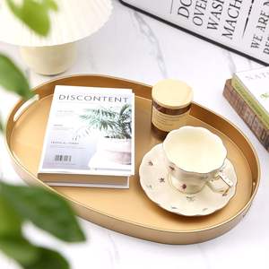 Fer personnalisé multi-usages organisateur commode plateau ovale plateau de service décoratif pour la maison aliments chocolat affichage restaurants - Product Image 4