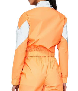 Conjuntos Deportivos de Dos Piezas para Mujer, Color Personalizado, Chaqueta Cortavientos con Cremallera y Pantalones de Nylon, 100% Algodón - Product Image 4