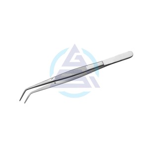 Pince à coton dentaire 8 pouces à pointe dentelée manuelle en acier inoxydable, poignée ergonomique, certifiée CE, instruments chirurgicaux pour pansements - Product Image 1