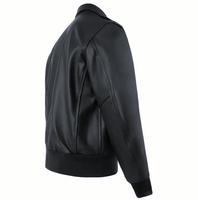 Blouson aviateur décontracté en cuir pour l'hiver, taille plus, unisexe, noir, fermeture éclair, doublure respirante, pour l'extérieur
