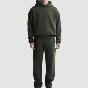 Ensemble de survêtement d'hiver surdimensionné unisexe en molleton de coton 100% personnalisé Sweat à capuche écologique de haute qualité DIY Pattern Logo Front Jogger - Product Image 4