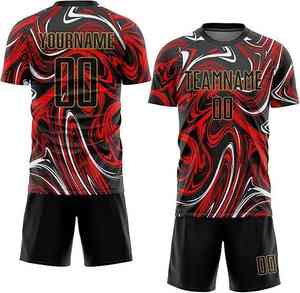 Kit de fútbol personalizado | Uniforme completo de alta calidad con tela de secado rápido para equipos Uniforme de equipo de fútbol personalizado - Product Image 3