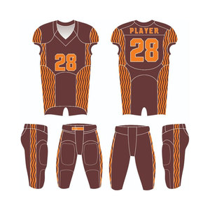 Uniforme de football américain personnalisé en gros, imprimé numériquement, en sergé, ensembles pour hommes, haute qualité, vêtements de football américain - Product Image 1