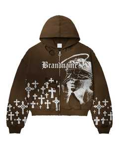 Dernier Style de Haute Qualité Top Tendance Coton Éponge Français Fabrication Personnalisée Lavage À L'acide Distressed Hoddies Sweatshirts Unisexe. - Product Image 4