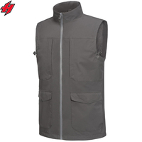 Gilet Softshell Homme Imperméable Coupe-Vent pour Randonnée Pêche Sports de Plein Air Gilet Thermique Polaire Homme Veste Coupe-Vent