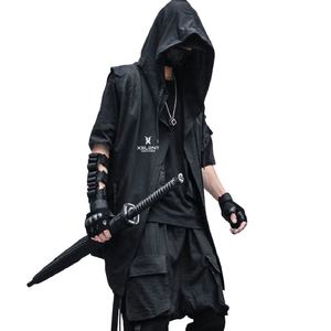Techwear Veste d'hiver avec capuche conique Coupe-vent imperméable de style cyber pour le streetwear extérieur Grande taille en fourrure de mouton - Product Image 1
