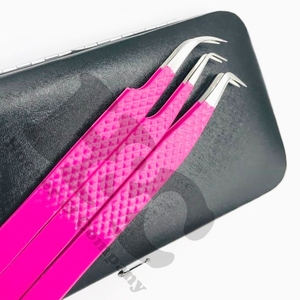 Pince à épiler de haute qualité pince à épiler incurvée en acier inoxydable avec logo pince à cils durable vison bas quantité minimale de commande - Product Image 4