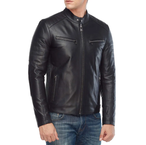 Chaqueta transpirable y duradera para hombre con diseño popular de cuero de alta calidad, precios al por mayor para pedidos a granel personalizados - Product Image 3