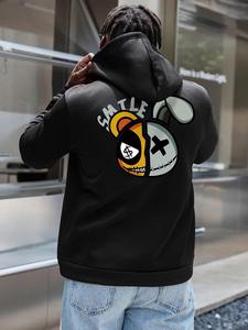 Vente en gros de pull-over de haute qualité pour l'hiver avec logo personnalisé sweat à capuche décontracté en coton et molleton épais pour hommes - Product Image 6