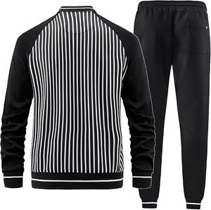 Ensemble de survêtements pour hommes Survêtement actif Sweat-shirt à fermeture éclair sur le devant Pantalon de jogging Ensemble de survêtements - Product Image 2