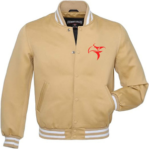 OEM Logo <b>Men's</b> Varsity <b>Jacket</b>-High Quality Knitted Embroidery Patchwork <b>Thermal</b> Casual Baseball Leather Sleeves <b>Jackets</b> - Product Image 5