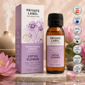Esencia de Fragancia Soluble en Agua de Flor de Loto de Marca Privada 50ml OEM |   Humidificador y Difusor de Aromas |   España UE - Product Image 1