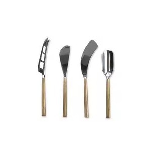 Juego de Cubiertos de la mejor calidad, mango de diseño redondo de oro rosa, cuchillo de queso de acero inoxidable, juego de tenedores esparcidores, uso - Product Image 5