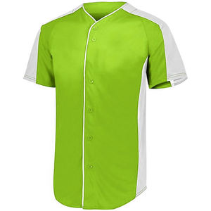 Jersey de béisbol sublimado de poliéster 100% hecho a medida, ropa deportiva de buena calidad, patrón liso en blanco de talla grande con mangas cortas - Product Image 6