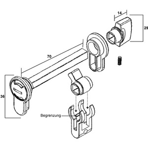 WC/Bathroom Module 007/7044 All-Glass Door Vertical Installation Die-Cast Aluminum <b>Accessories</b> SCHNEGEL Bath Toilet Supplies - Product Image 3