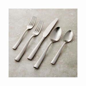 Ensemble de couverts en acier inoxydable de qualité supérieure, fait à la main, argent brillant, laiton gravé, design de doublure multiple, poignée dorée - Product Image 4