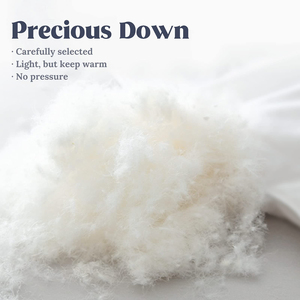 Edredón personalizado tamaño King para todas las estaciones, de algodón blanco cálido y cómodo acolchado con plumón, edredón de cama liso alternativo - Product Image 5