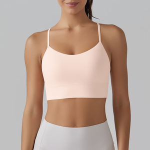 Soutien-gorge de sport réversible pour femmes Soutien-gorge de gymnastique de haute qualité pour femmes Yoga Workout Logo personnalisé Fitness Halter Print Pattern High Quality - Product Image 2