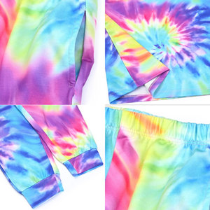 Ensemble de sweat à capuche tendance 100% coton tie-dye avec logo personnalisé imprimé Streetwear et mode décontractée prix de gros - Product Image 4