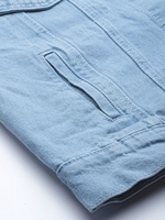 Veste en jean tricotée décontractée surdimensionnée pour femme OEM avec rembourrage en coton, veste d'hiver écologique pour femmes