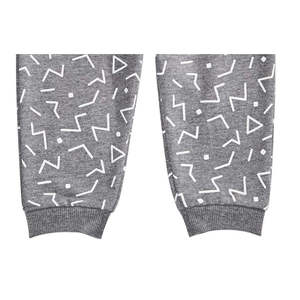 Pantaloni sportivi grigi con stampa geometrica First Impressions per bambino, taglia 12 mesi - Product Image 3