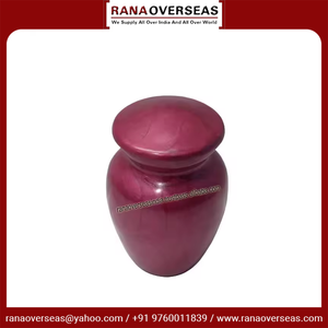 Mini urne commémorative funéraire en aluminium de qualité supérieure faite à la main dans un ton magenta pour l'urne de cendres de chien et d'enfants de chat - Product Image 6